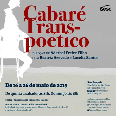 Cartaz da Peça  Cabaré Transpoético