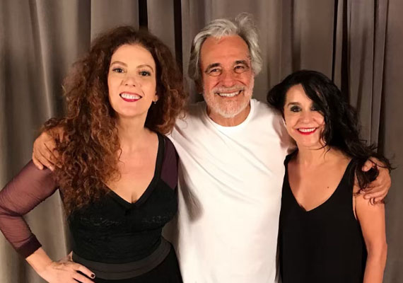 Beatriz Azevedo o diretor Adebal Freire Filho e Lucélia Santos