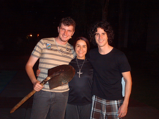 O Diretor Pedro Foss, Lucélia Santos e Pedro Neschling